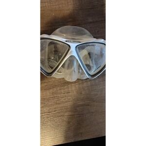 U.S. Divers Tempered Glass Scuba Snorkel Mask White Clear 1509 MC35UP